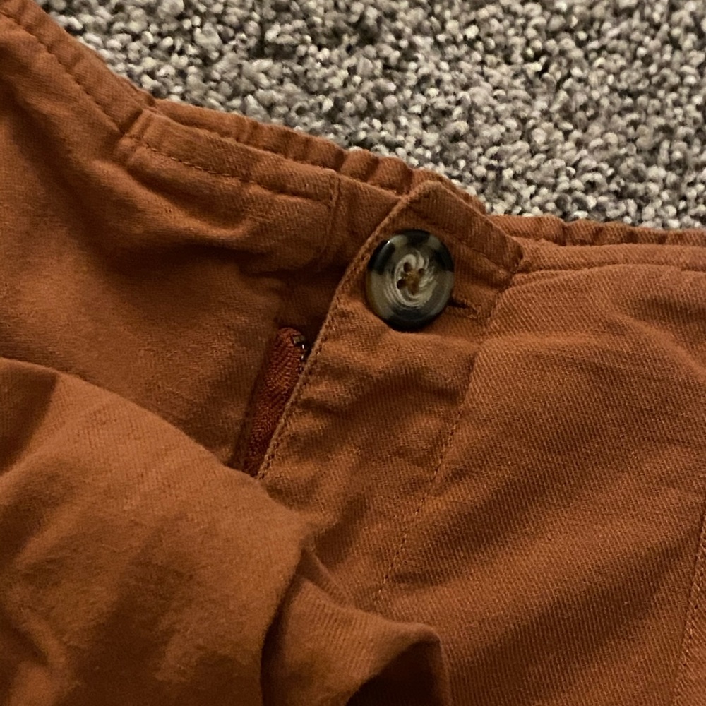 Burnt orange high waisted cropped wide leg pants